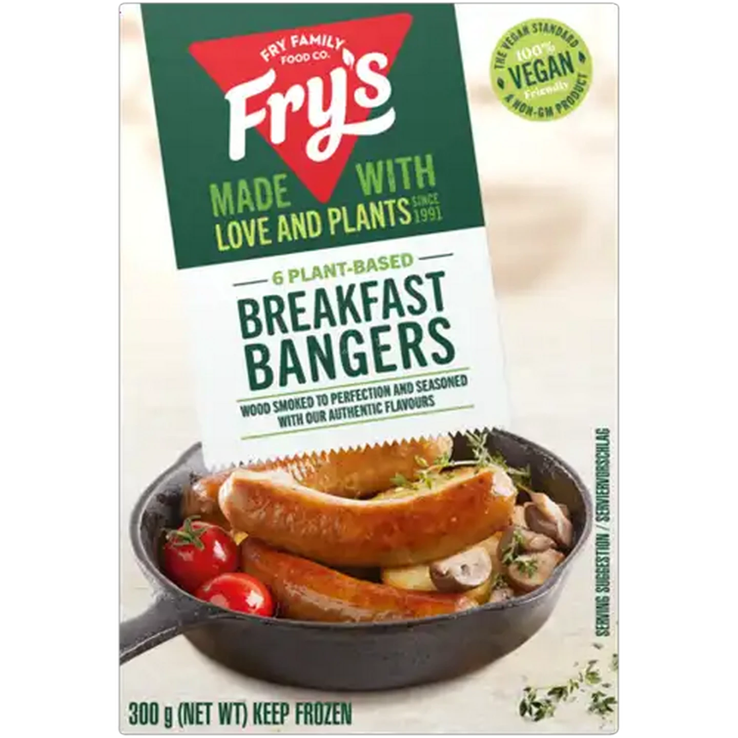 Image of Fry's Frozen Plant-Based Breakfast Bangers 300g