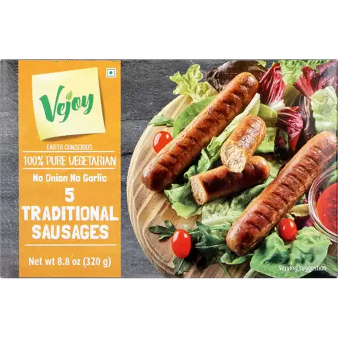 Image of Vejoy Frozen 100% Pure Vegetarian Traditional Sausages 320g