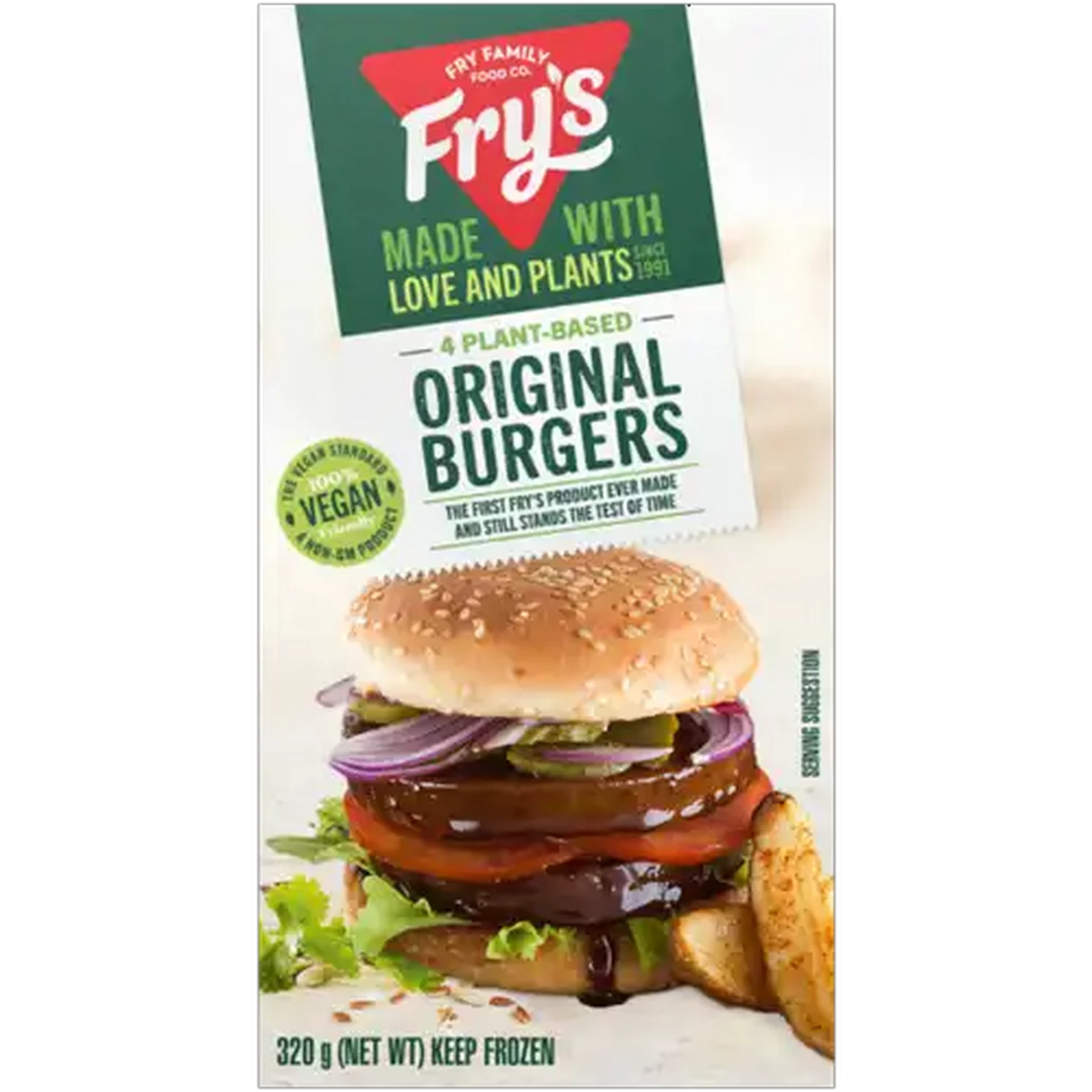 Image of Fry's Frozen Original Meat Free Burgers 320g