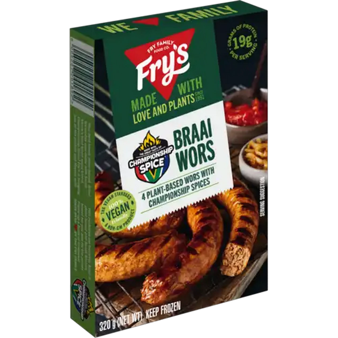 Image of Fry's Frozen Championship Spice Vegetarian Wors 320g