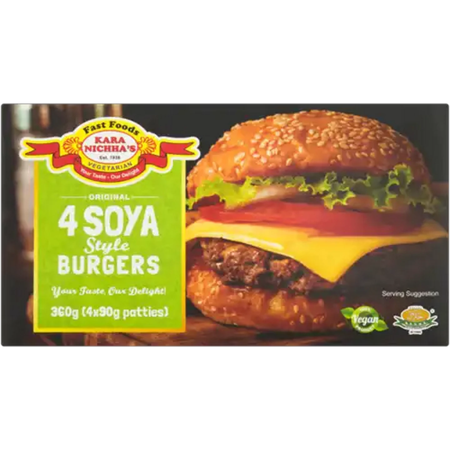 Image of Kara Nichha's Frozen Vegetarian Soya Burgers 360g