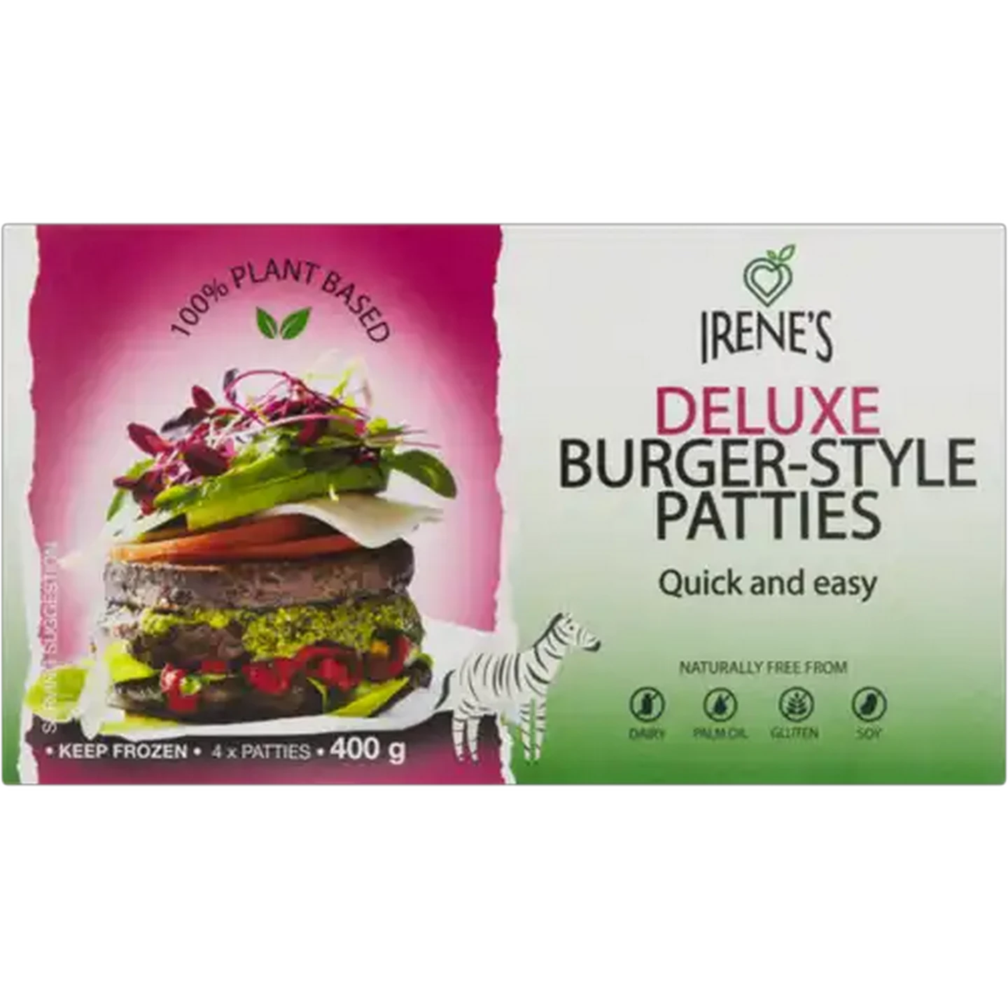 Image of Irene's Frozen Deluxe Burger-Style Patties 400g
