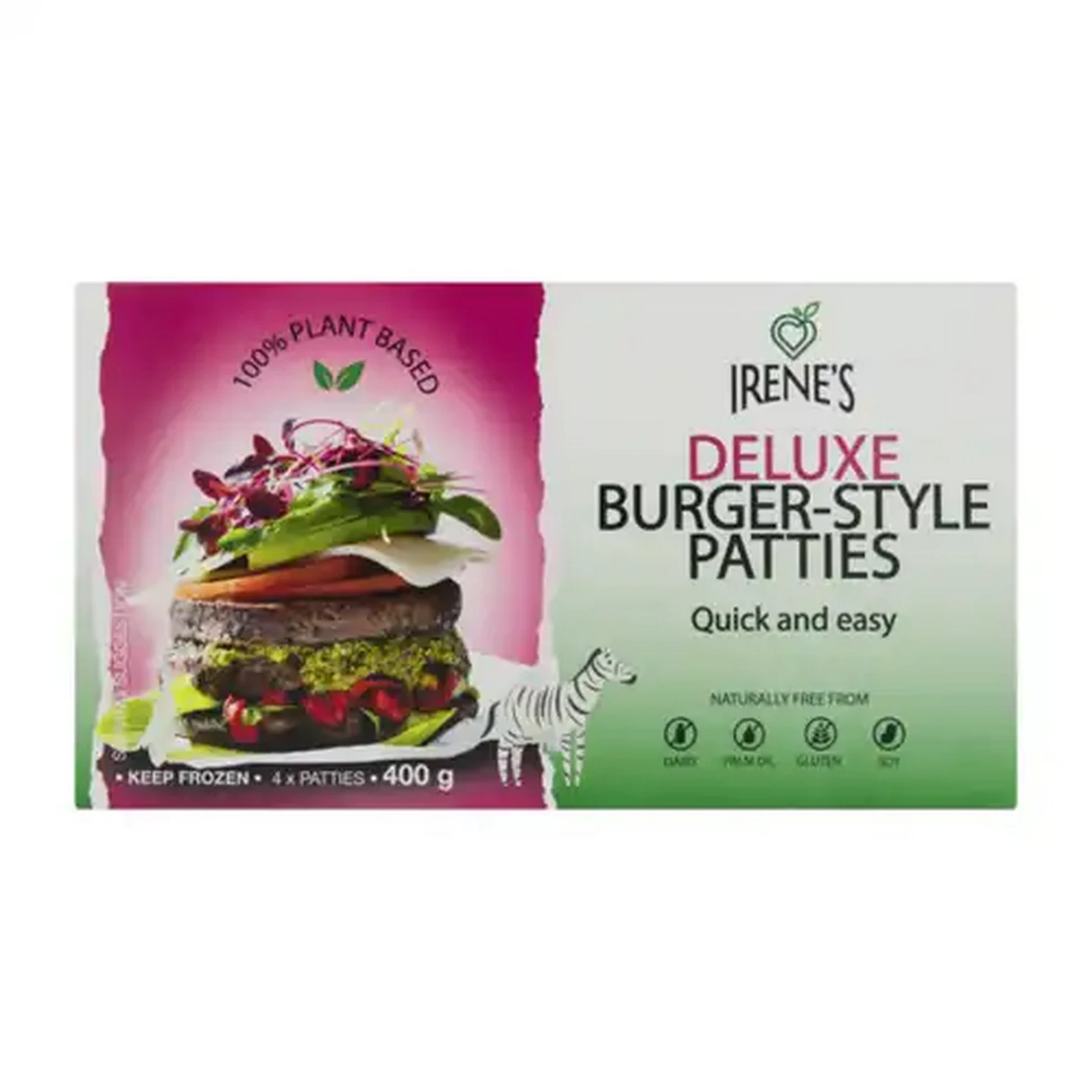 Image of Irene's Frozen Deluxe Burger-Style Patties 400g