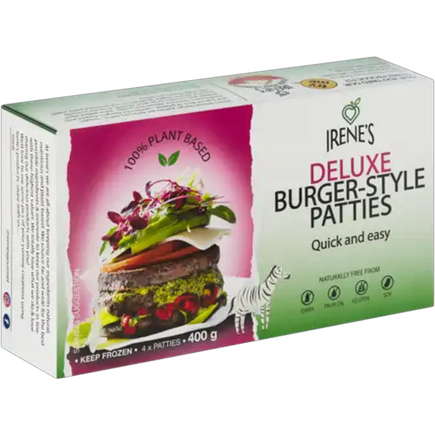 Image of Irene's Frozen Deluxe Burger-Style Patties 400g