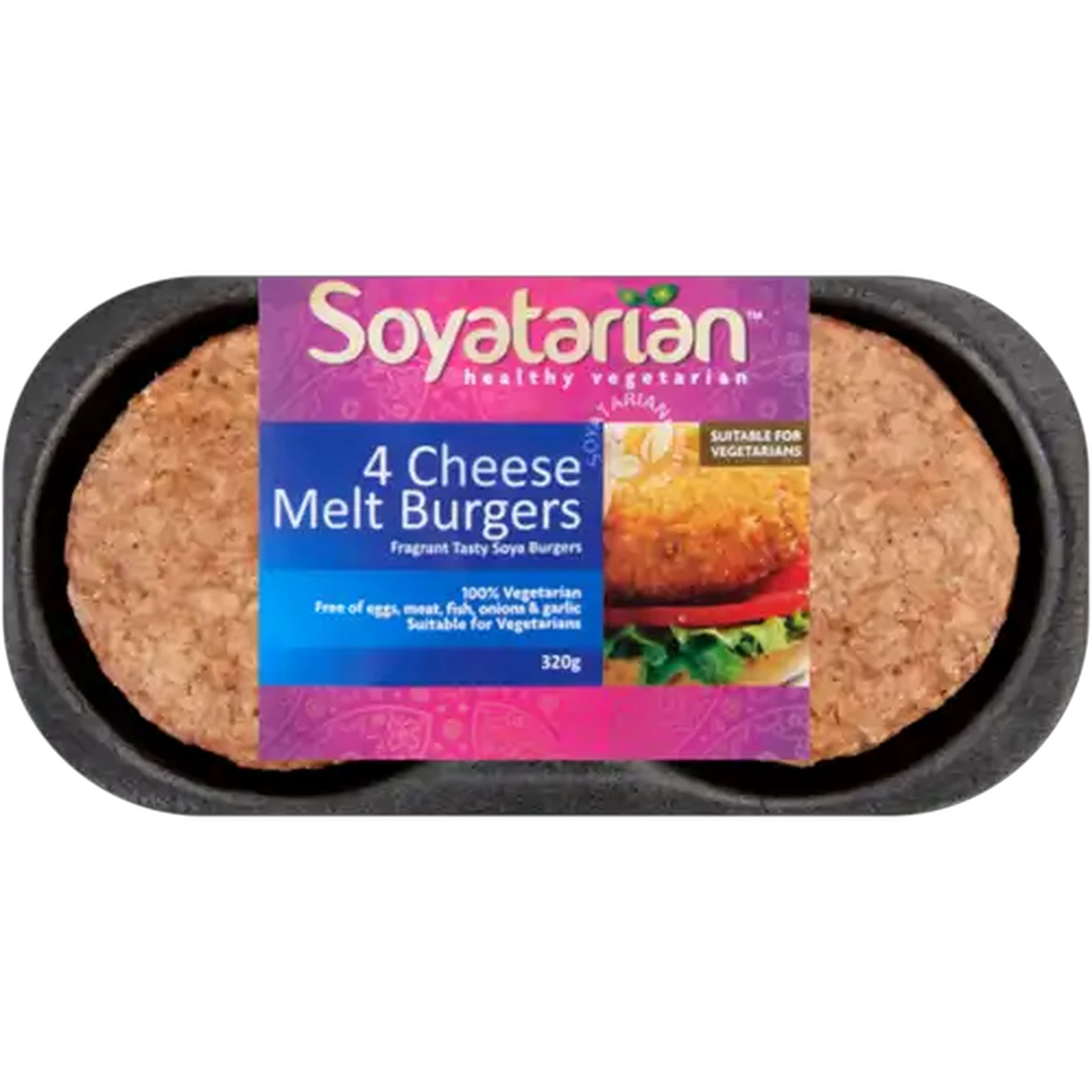 Image of Soyatarian Frozen Cheese Melt Soya Burgers 4 Pack