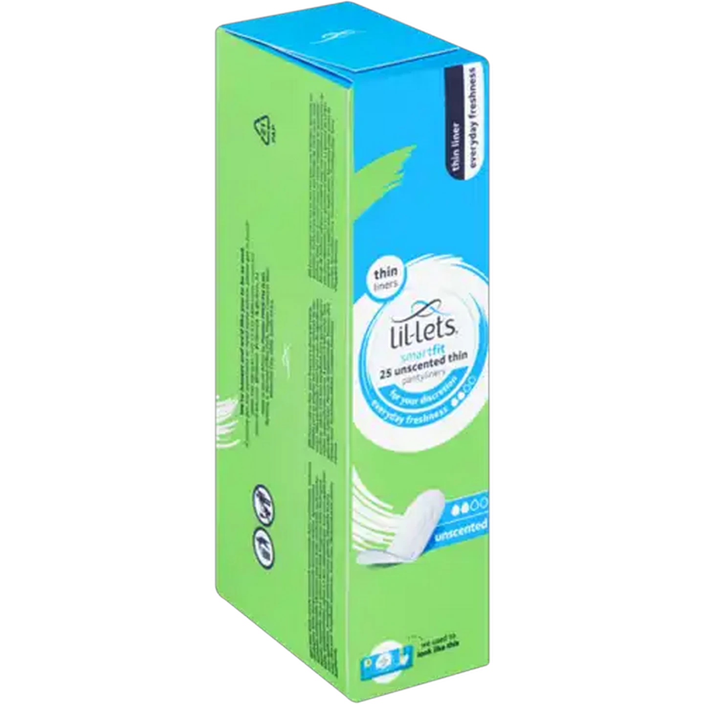 Image of Lil-Lets SmartFit Unscented Thin Pantyliners 25-Pack