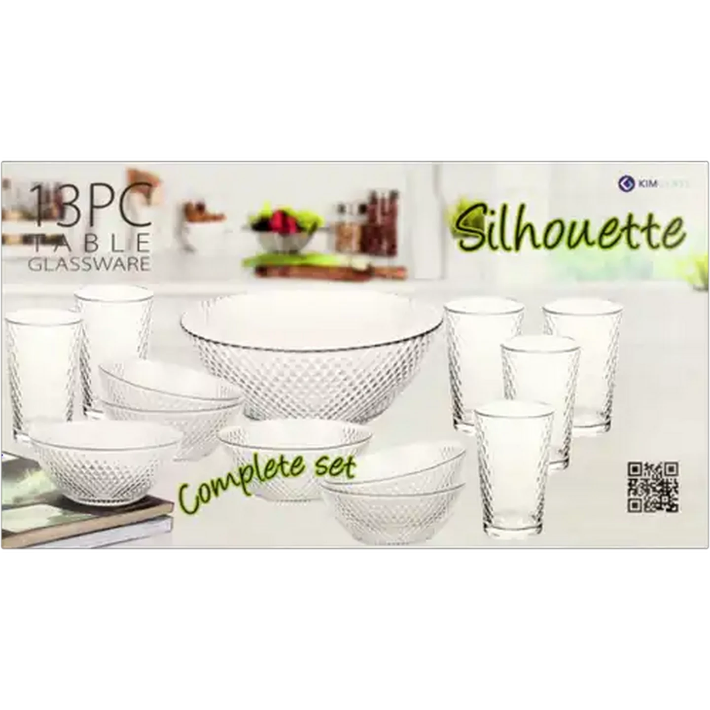 Image of KIM Glass Silhouette Glass Tableware Set 13 Piece