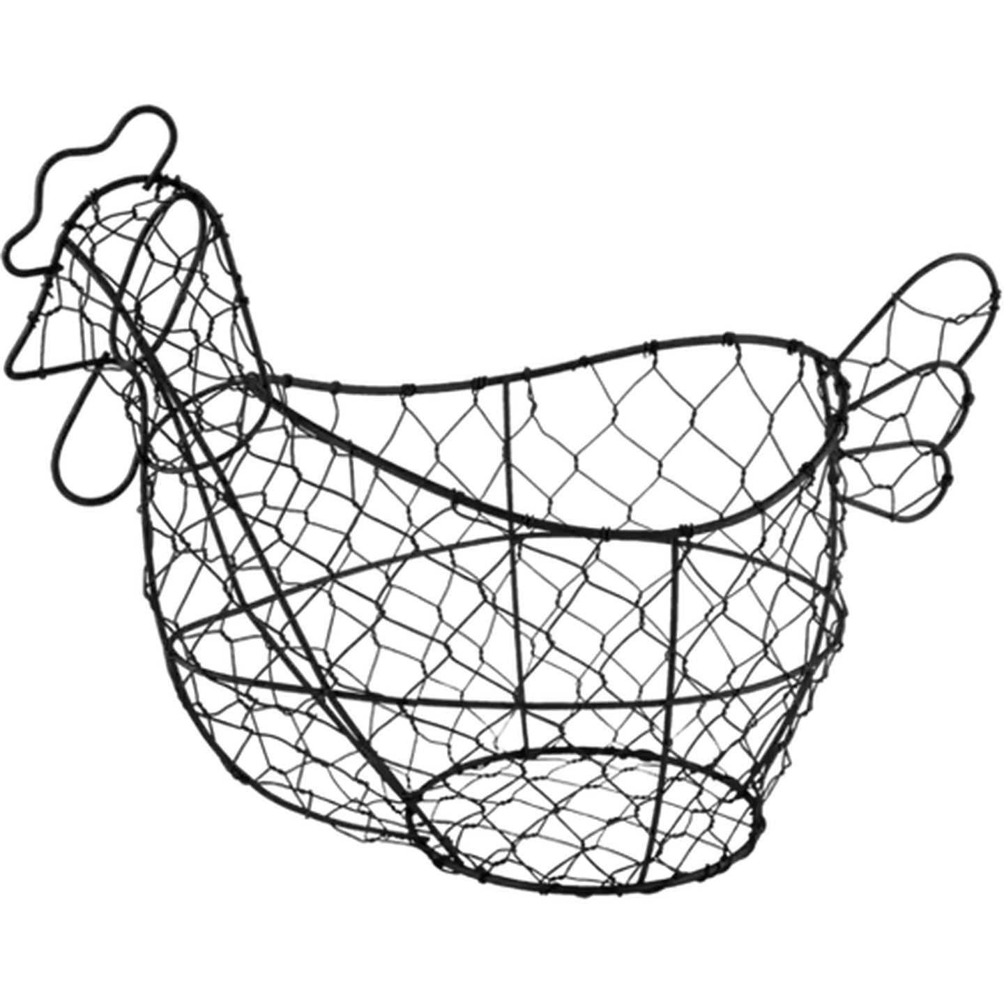 Image of Black Iron Wire Egg Basket