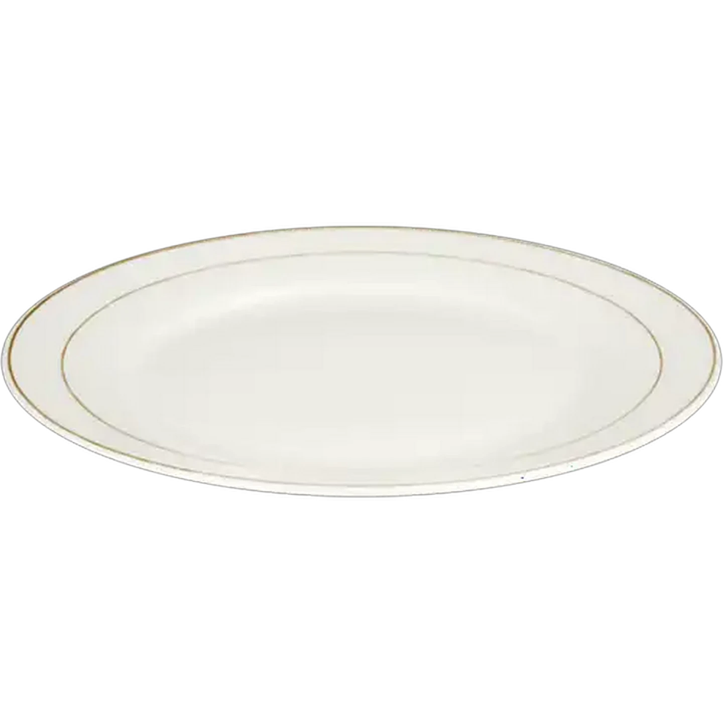 Image of Double Gold Rim Dinner Plate 26.7cm