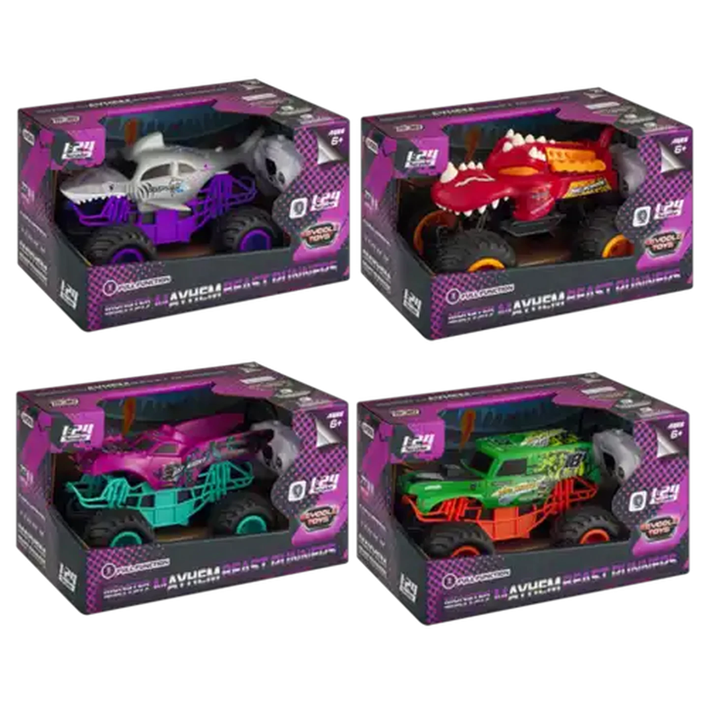 Image of Cevodle Toys Mayhem Beast Runners Remote Control Monster Truck 1:24 (Design May Vary)