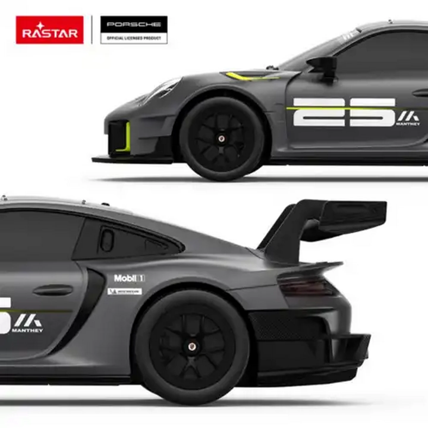 Image of RASTAR Grey 1:24 Porsche 911 GT2 Radio Control Car