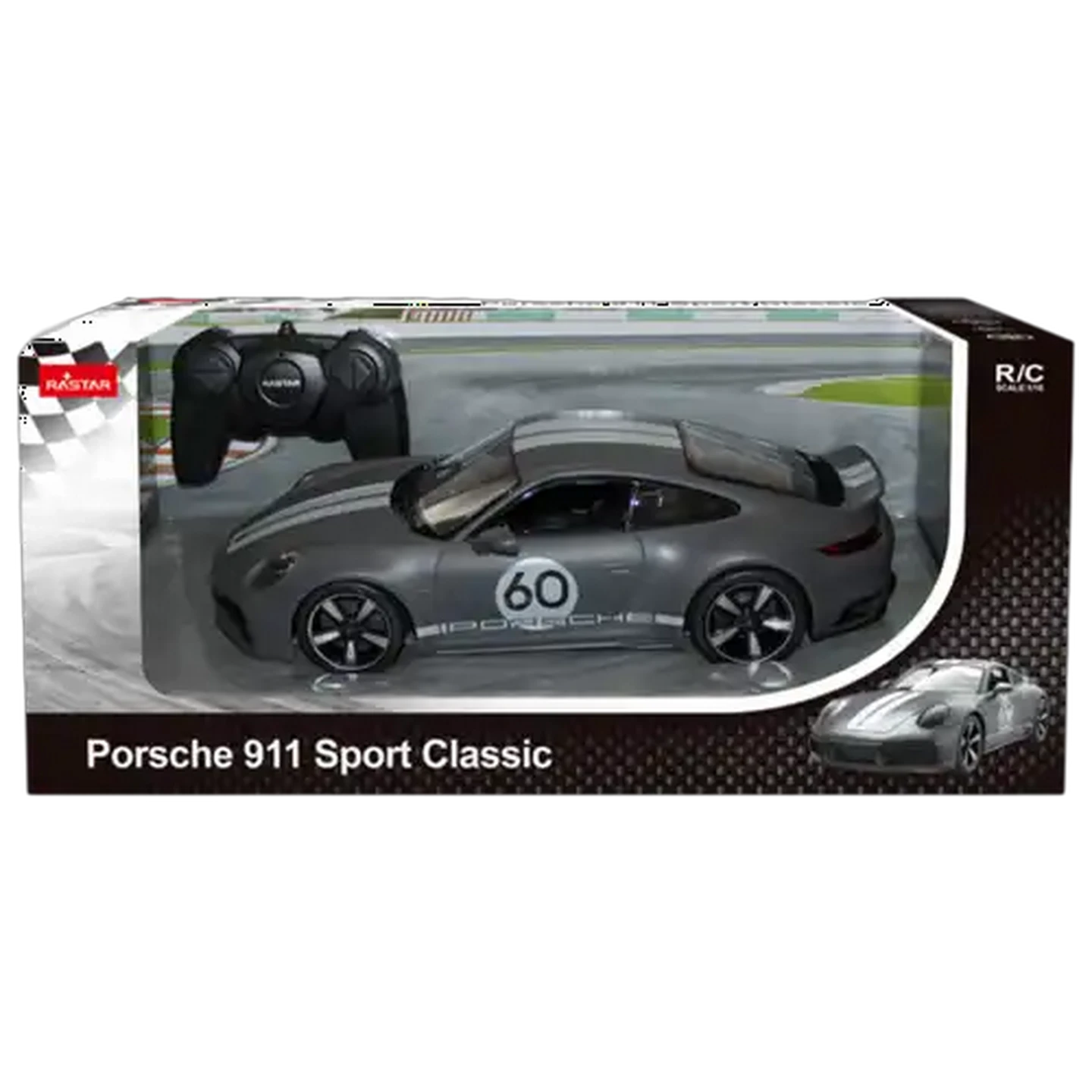 Image of RASTAR Grey 1:16 Porsche 911 Radio Control Car