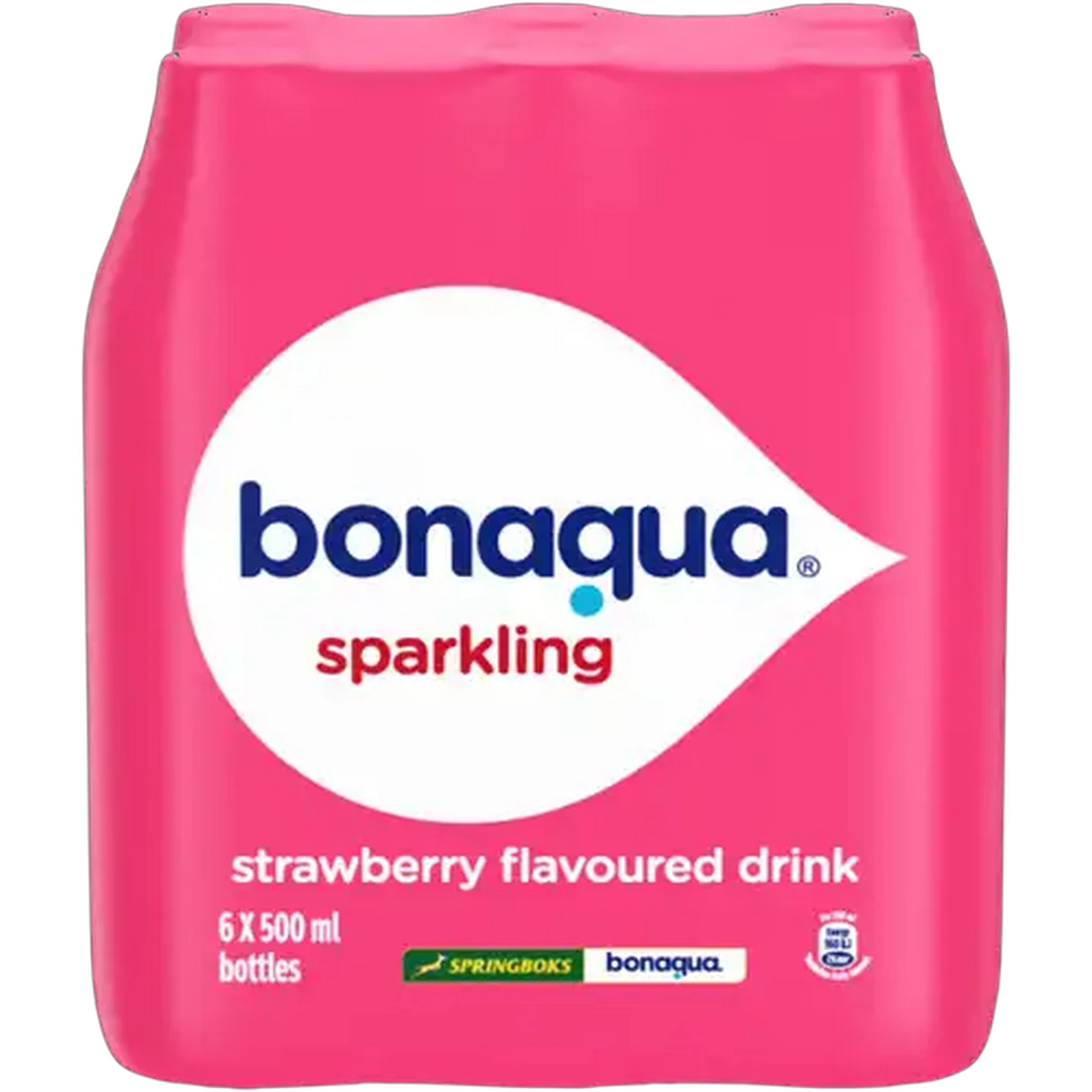Image of Bonaqua Sparkling Strawberry Flavoured Water Bottles 6 x 500ml