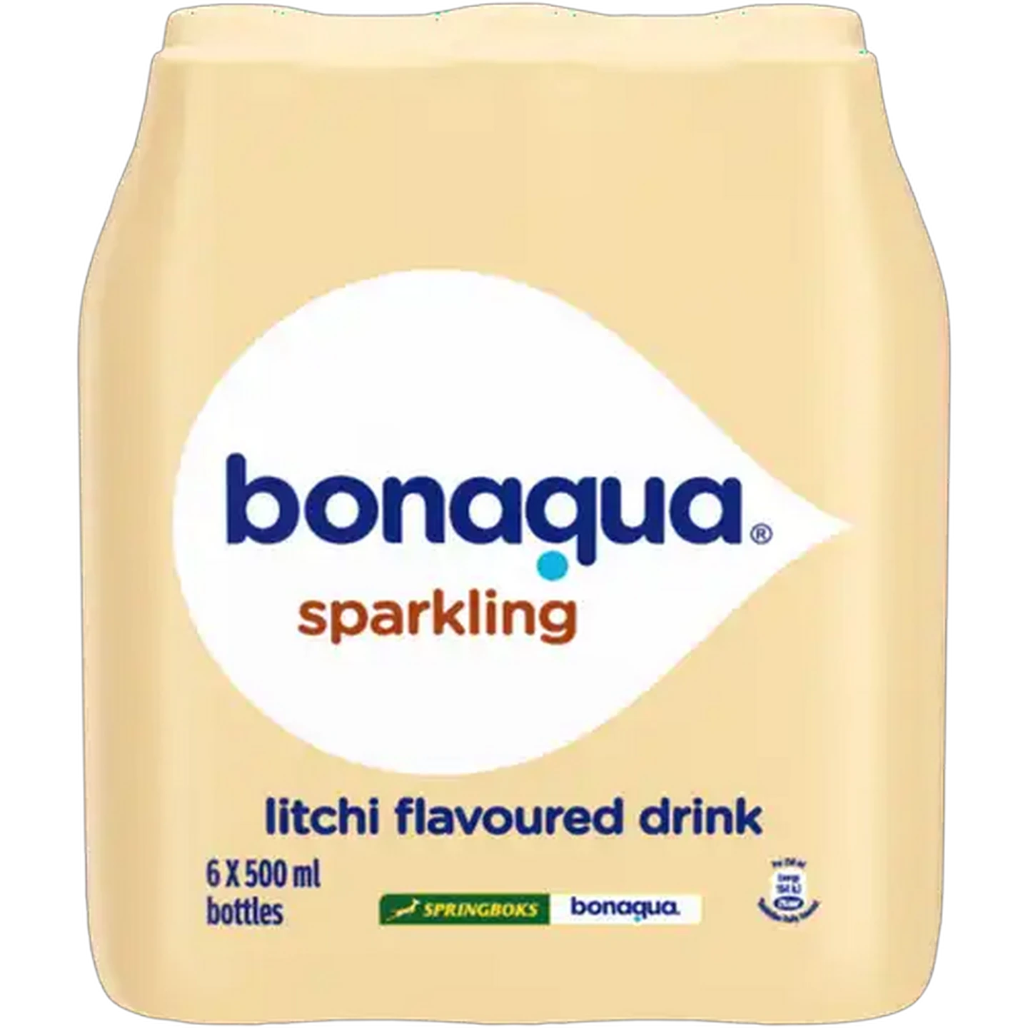 Image of Bonaqua Litchi Flavoured Sparkling Water Bottles 6 x 500ml