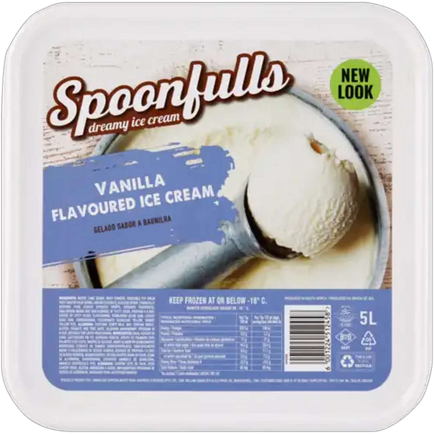 Image of Spoonfulls Vanilla Flavoured Ice Cream 5L