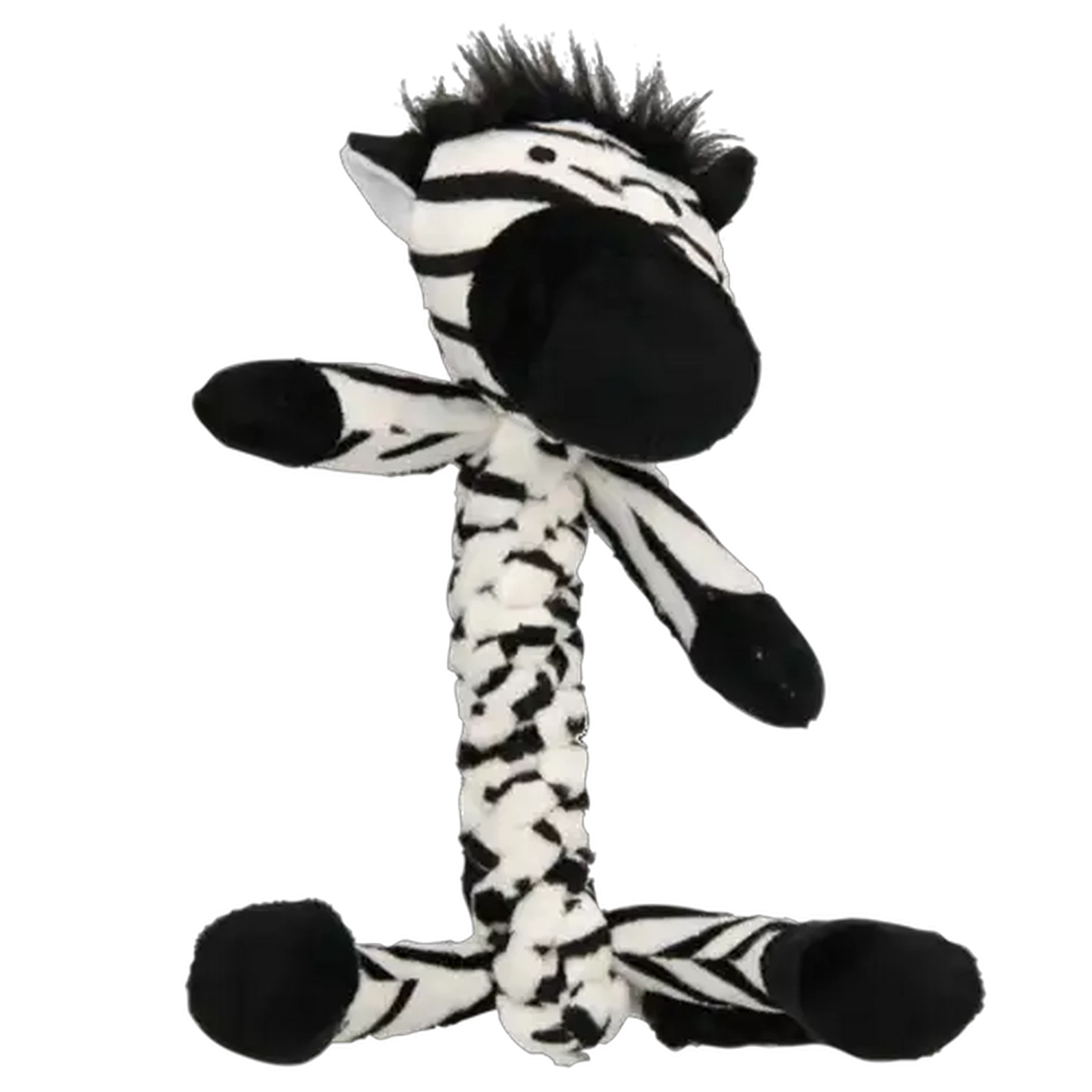 Image of Petshop Black & White Zebra Plush Dog Toy