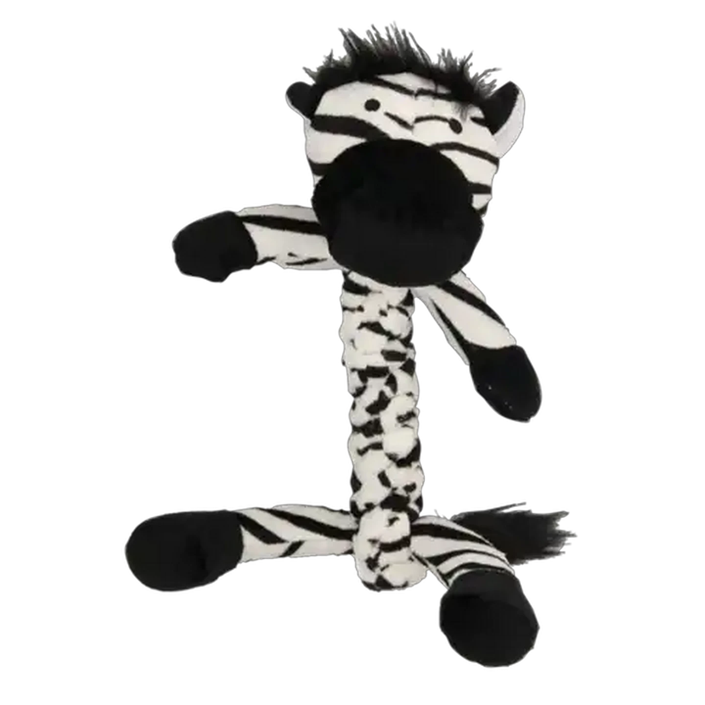 Image of Petshop Black & White Zebra Plush Dog Toy