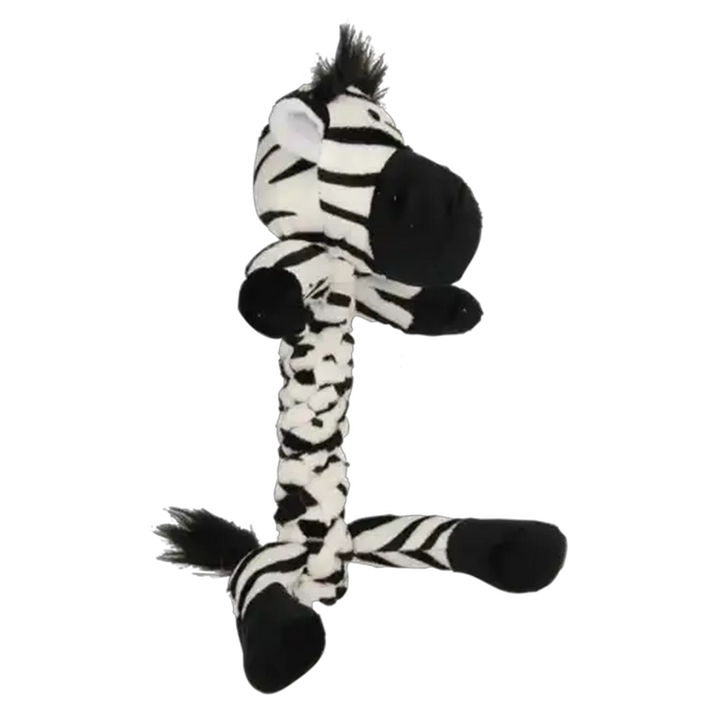 Image of Petshop Black & White Zebra Plush Dog Toy