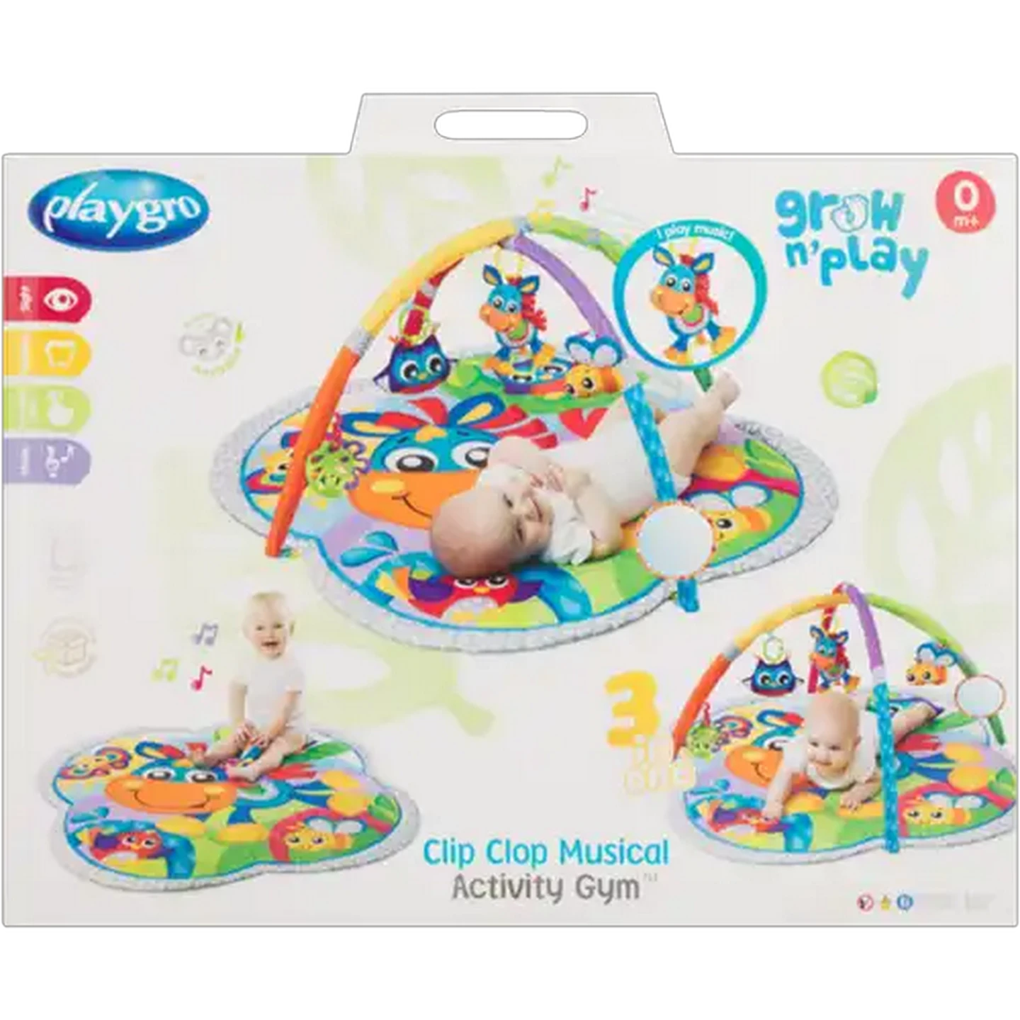 Image of Playgro Grow 'n Play Clip Clop Musical Activity Gym