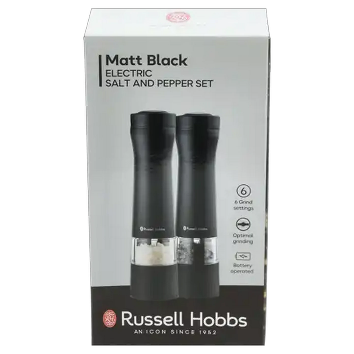 Image of Russell Hobbs Matt Black Electric Salt & Pepper Set