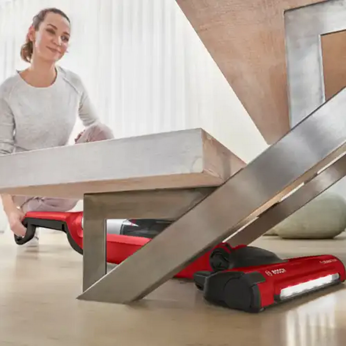 Image of Bosch Appliances Series 4 Flexxo Red Cordless Handheld Vacuum Cleaner 25.5V