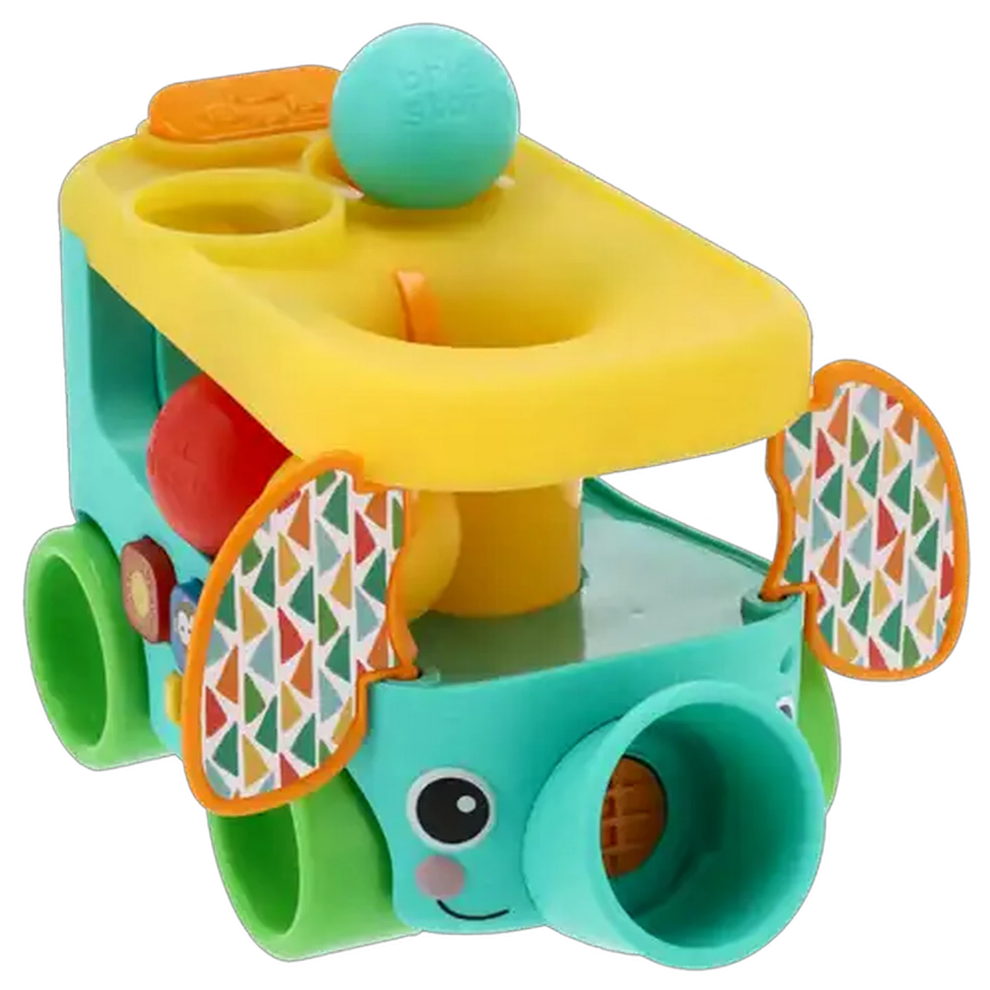 Image of Bright Starts Pop & Roll Elephant Vehicle 6 Months +
