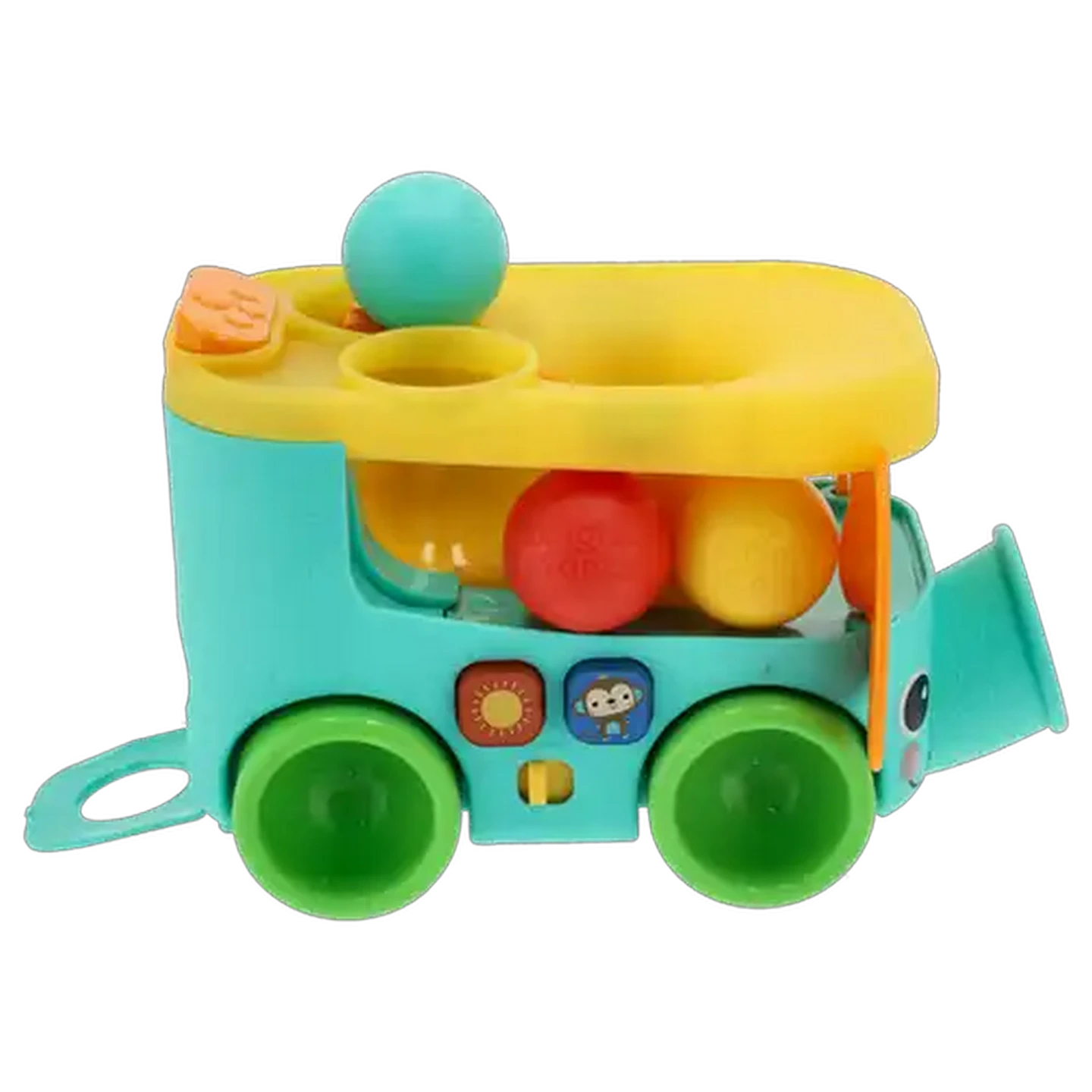 Image of Bright Starts Pop & Roll Elephant Vehicle 6 Months +