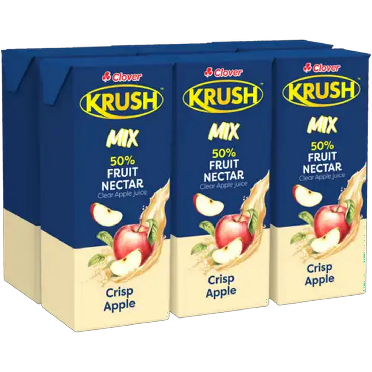 Image of Clover Krush Crisp Apple Mix 50% Fruit Nectar 6 x 200ml