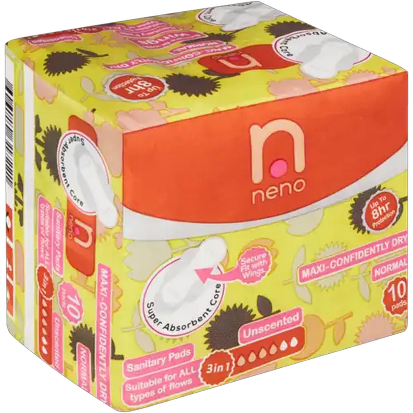 Image of Neno Normal Maxi-Confidently Dry Unscented Sanitary Pads 10 Pack
