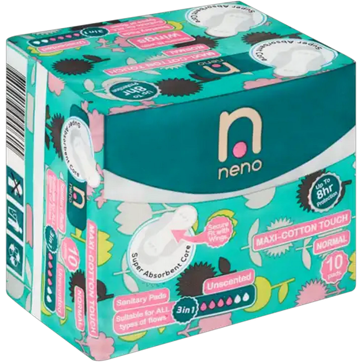Image of Neno Normal Maxi-Cotton Touch Unscented Sanitary Pads 10 Pack