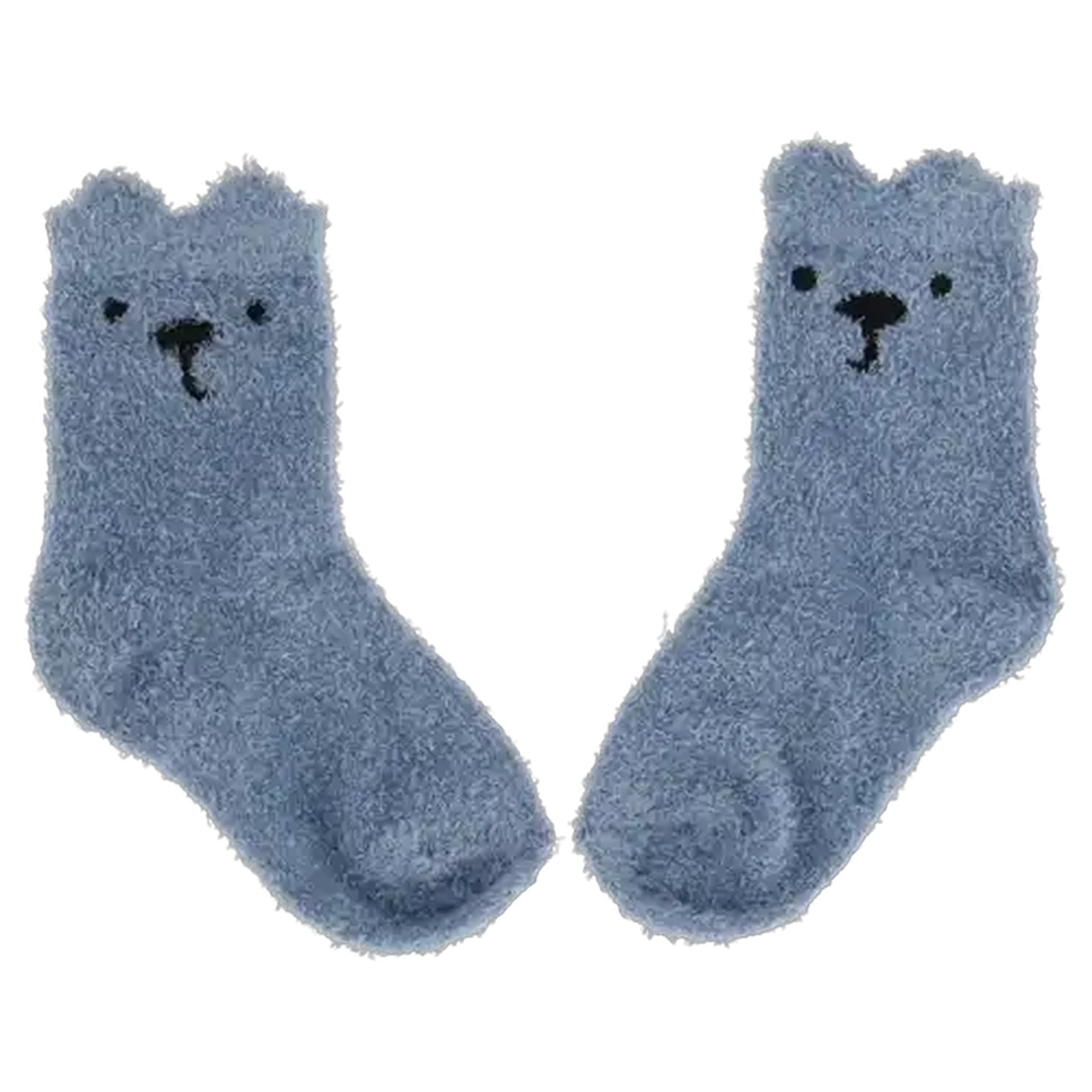 Image of Jolly Tots Blue Fuzzy Baby Socks 12-24 Months