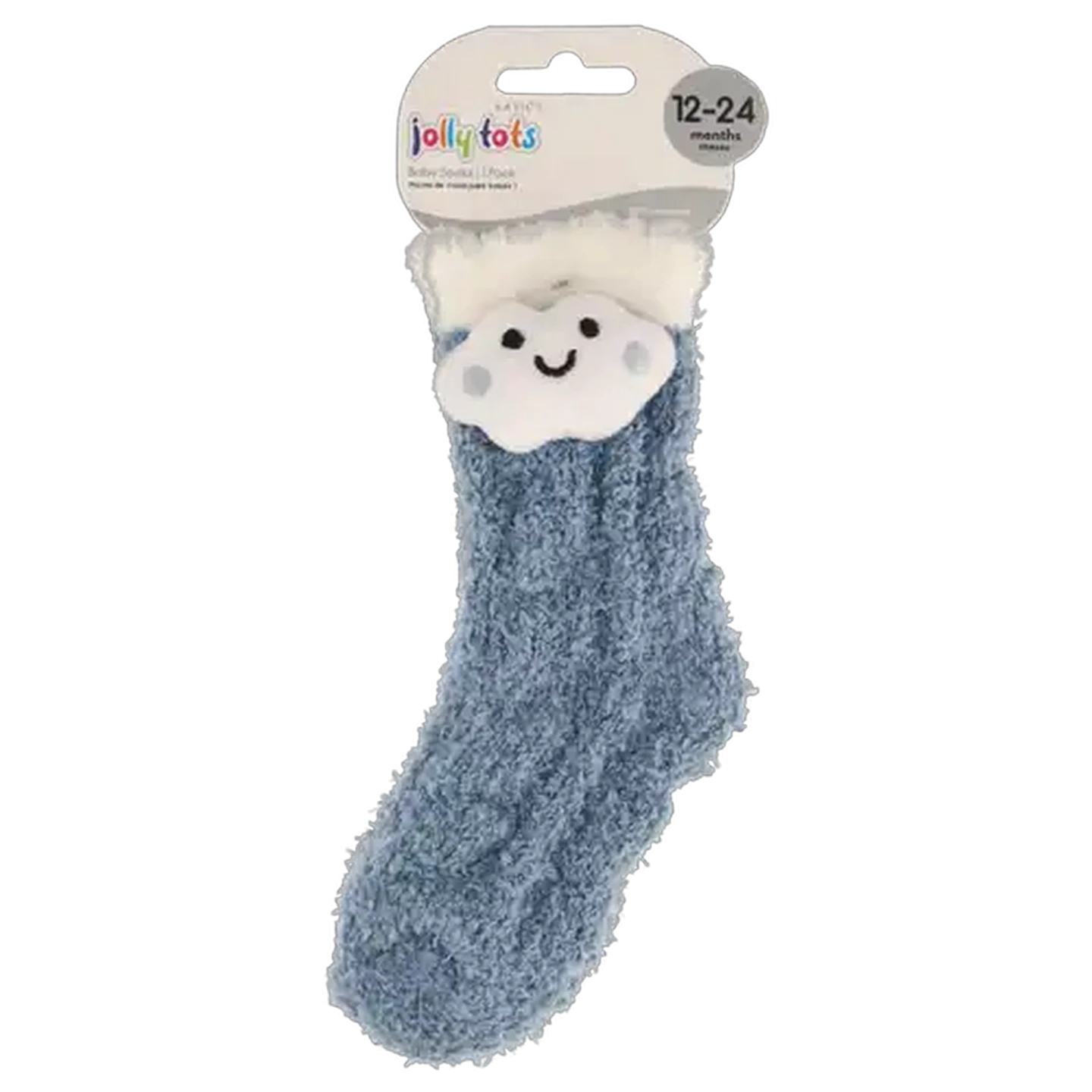 Image of Jolly Tots Blue 3D Cosy Baby Socks 12-24 Months