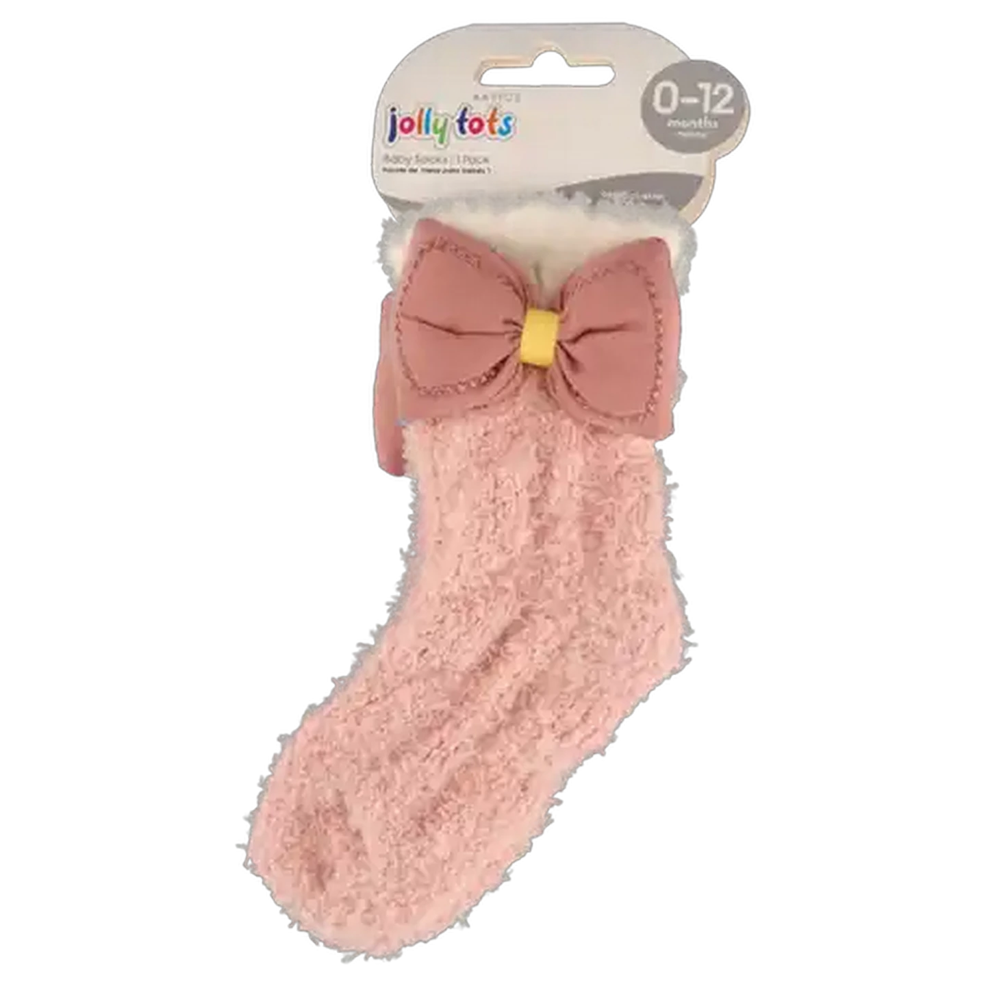 Image of Jolly Tots Pink 3D Cosy Baby Socks 0-12 Months