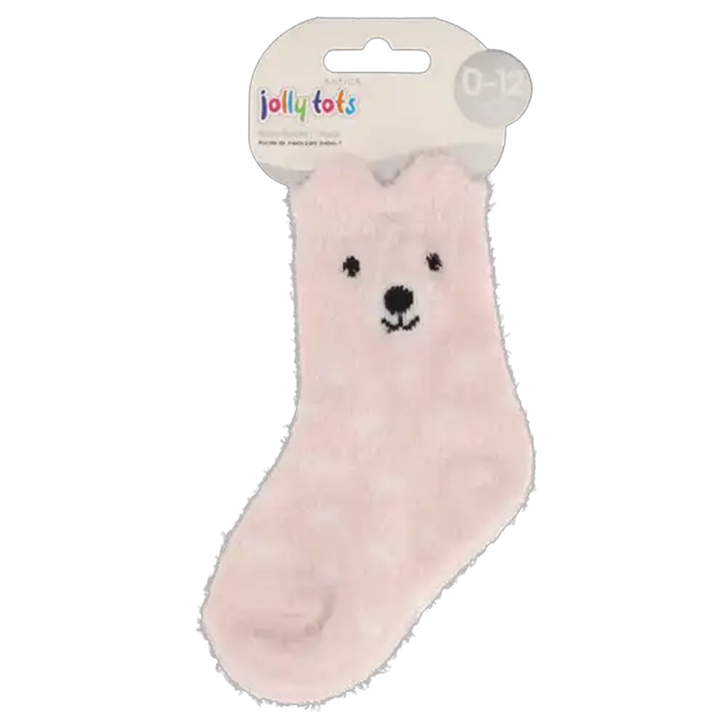 Image of Jolly Tots Pink Fuzzy Baby Socks 0-12 Months