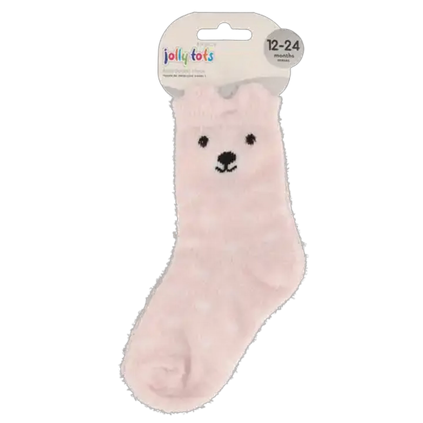 Image of Jolly Tots Pink Fuzzy Baby Socks 12-24 Months