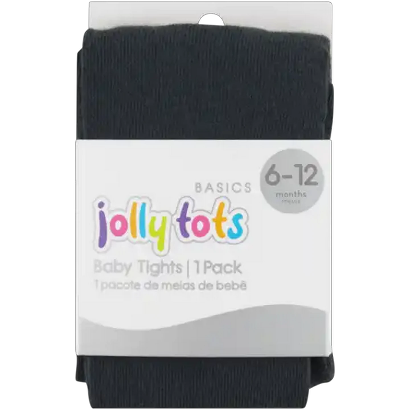 Image of Jolly Tots Basics Black Baby Tights 1Pair