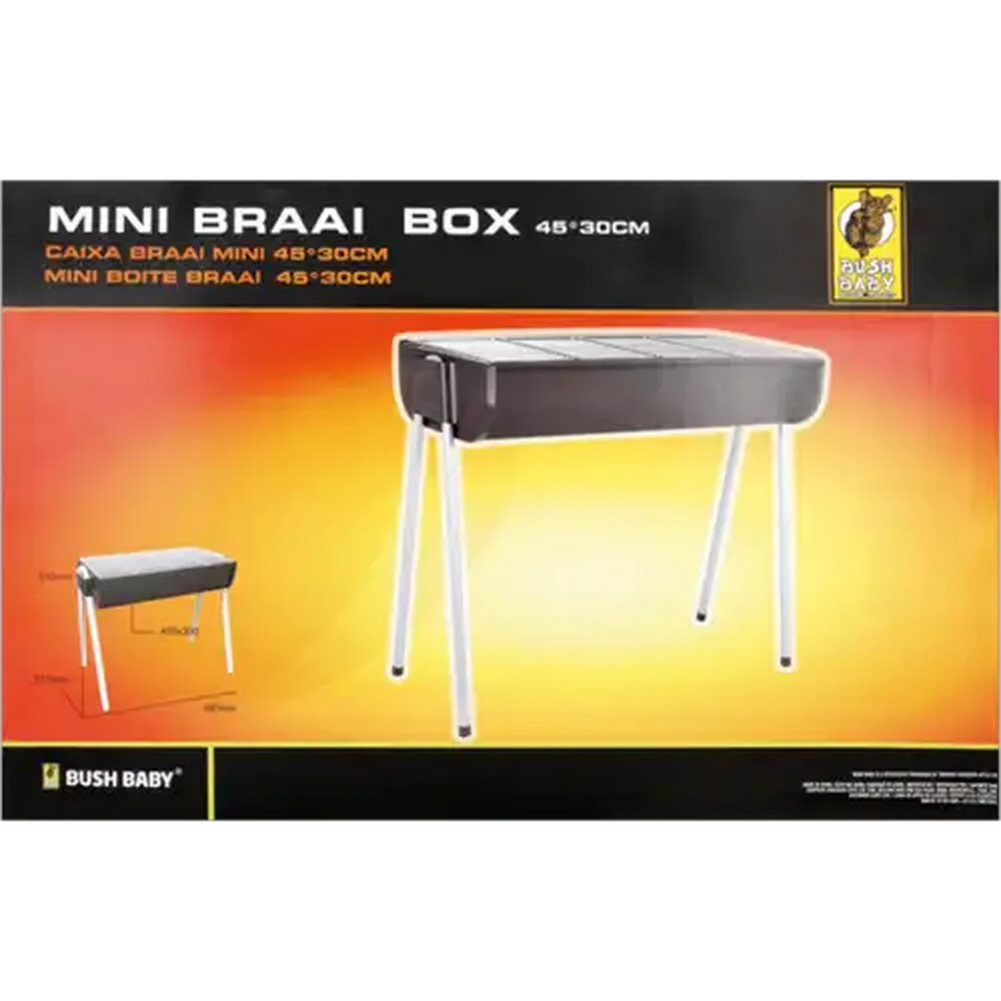 Image of Bush Baby Mini Braai Box 450mm x 300mm