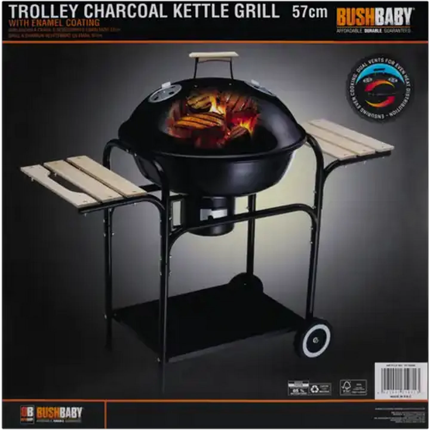 Image of Bush Baby Trolley Kettle Braai 57cm