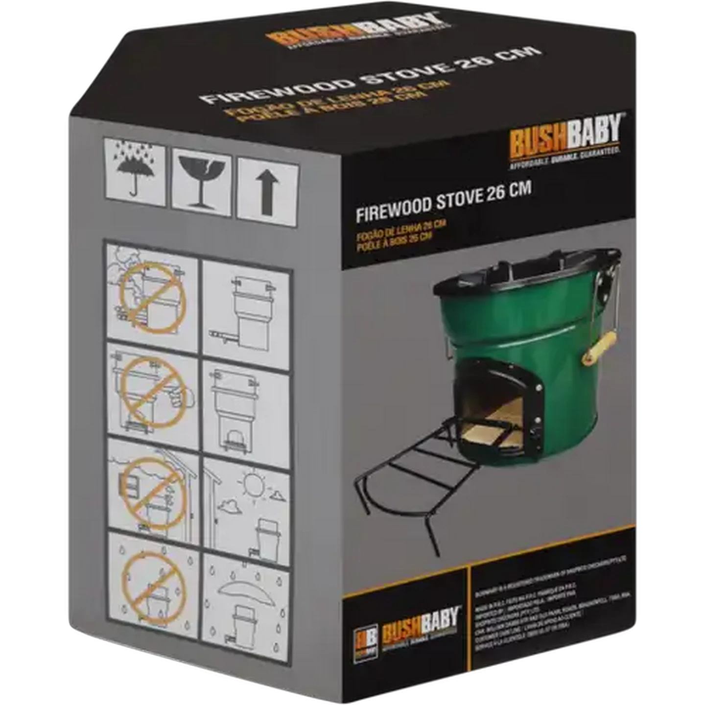 Image of Bush Baby Green Firewood Stove 26cm