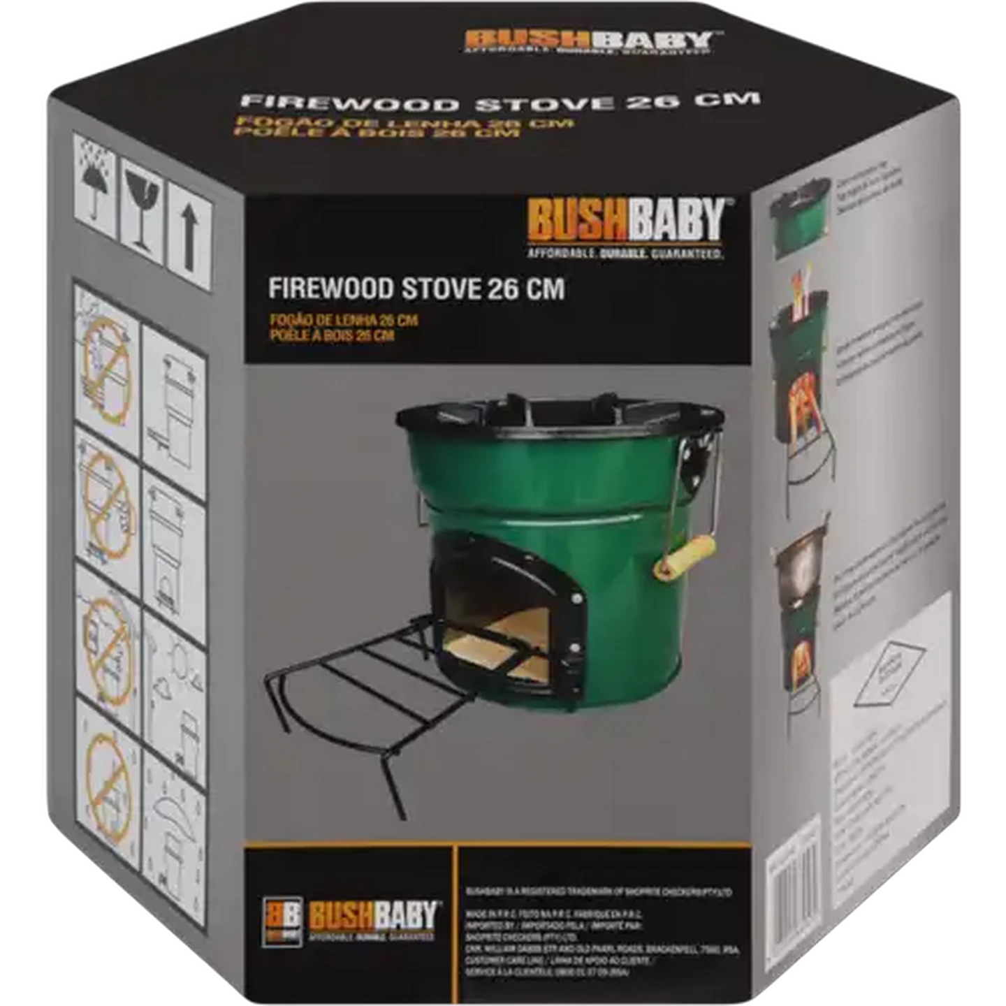 Image of Bush Baby Green Firewood Stove 26cm