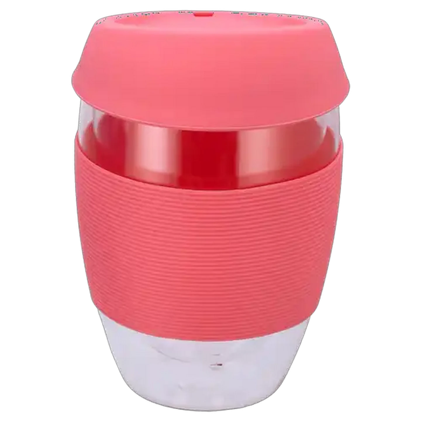 Image of Vibrant Double-Wall Glass Travel Mug 350ml (Colour May Vary)