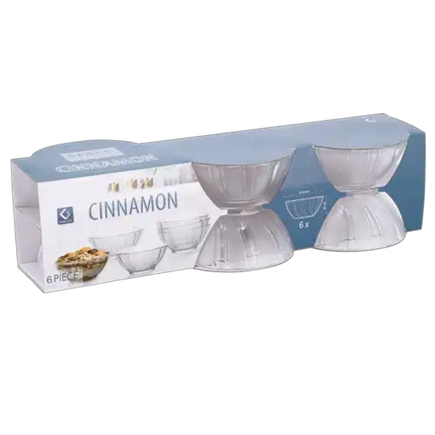 Image of KIM Glass Cinnamon Glass Bowls 6-Pack