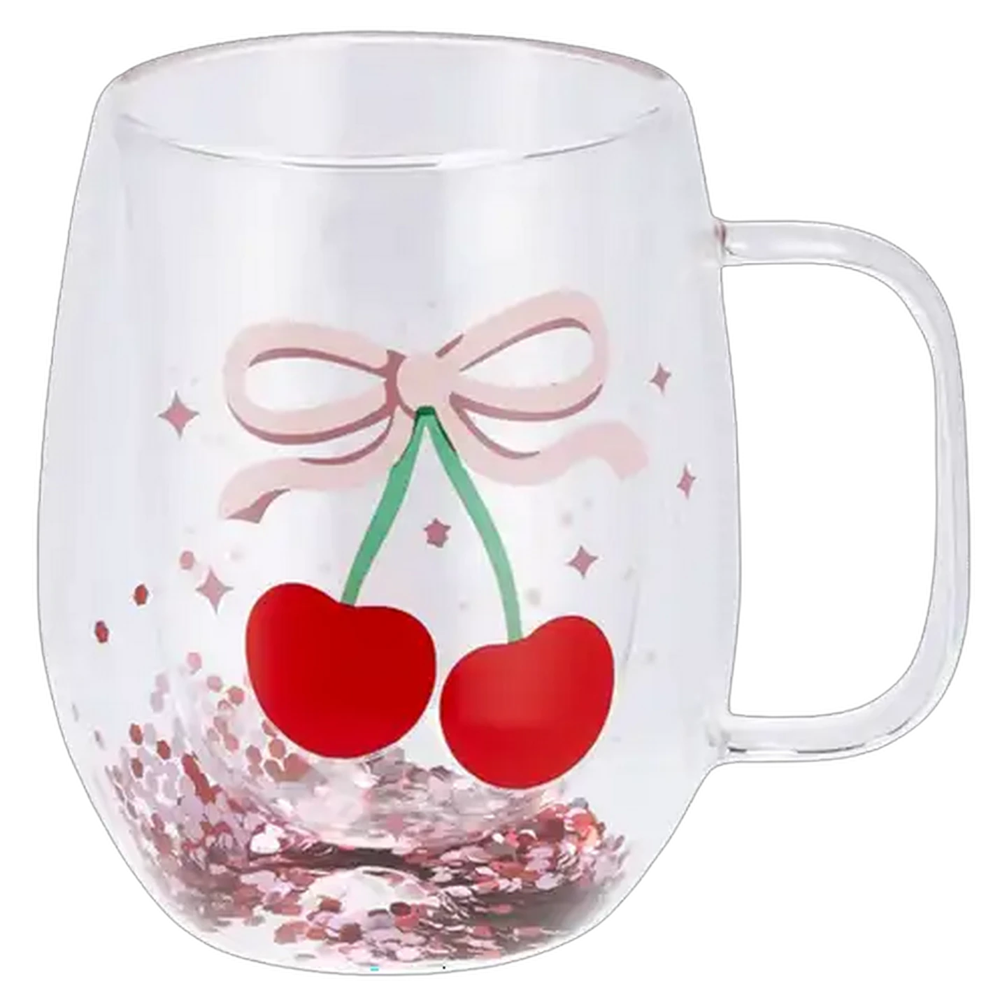 Image of Double-Wall Glass Mug 340ml (Colour May Vary)
