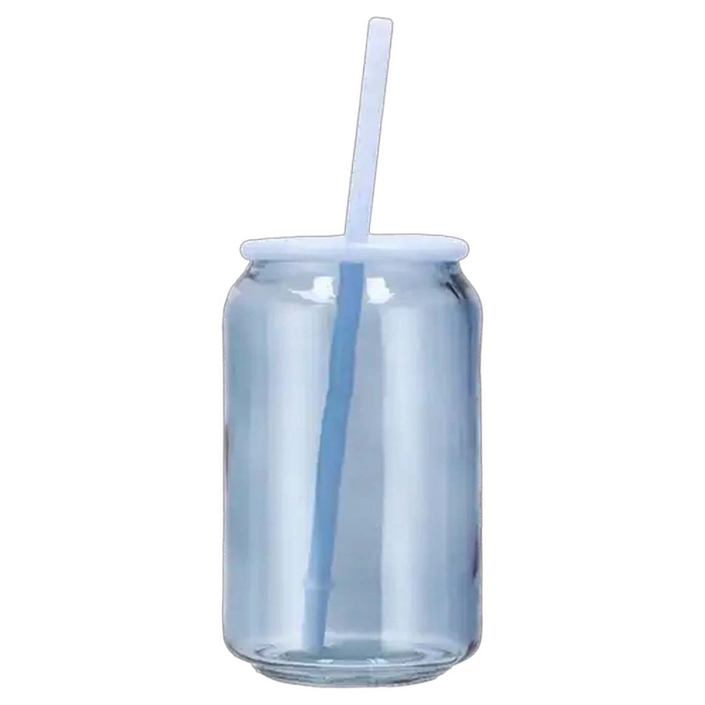 Image of Unbranded Pastel Glass Canister with Lid & Straw 450ml ( Assorted Item - Supplied at Random)