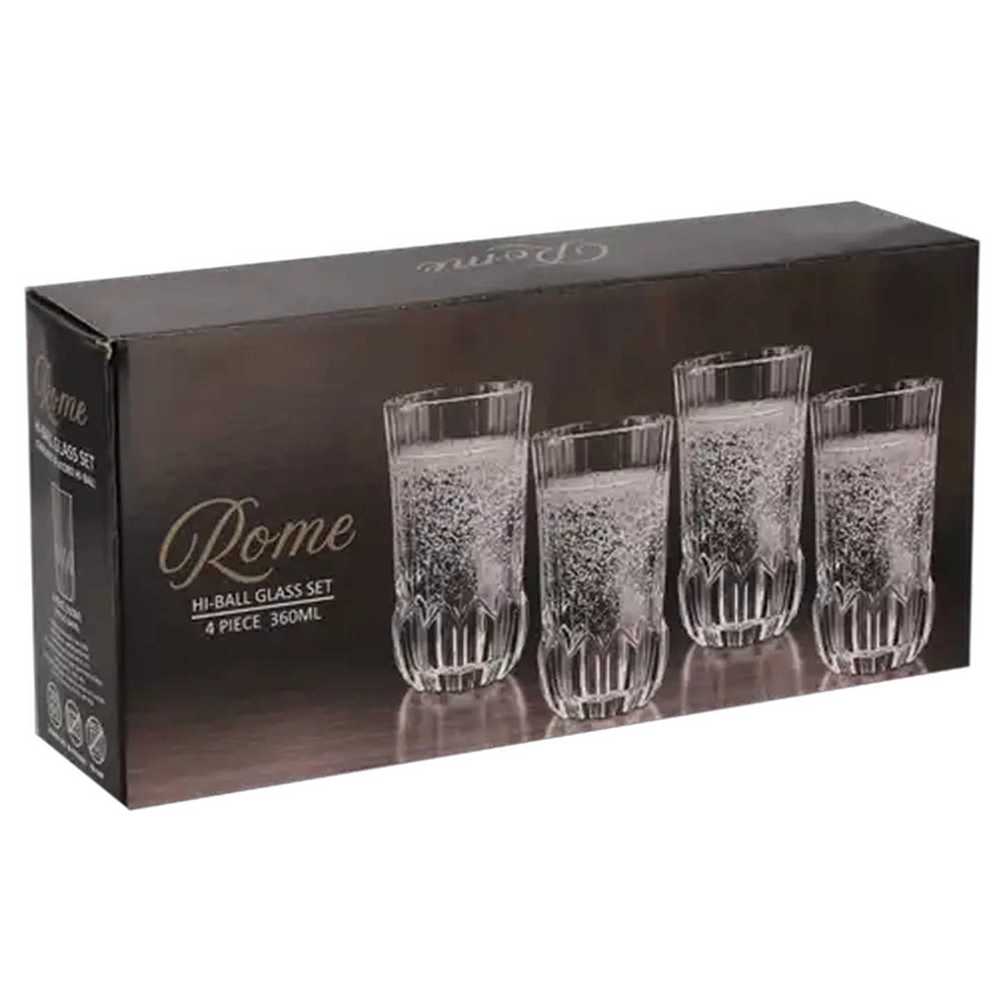 Image of Rome Highball Glasses 360ml 4-Pack