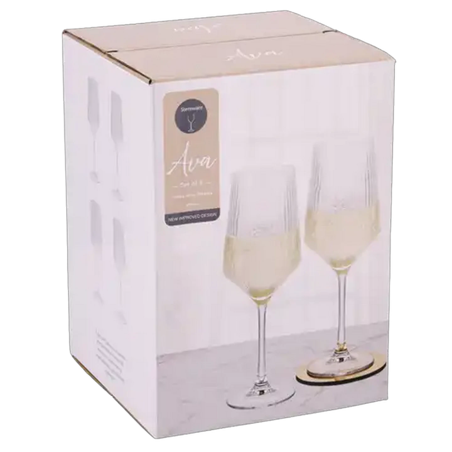 Image of Ava White Wine Stemmed Glasses 400ml 4-Pack