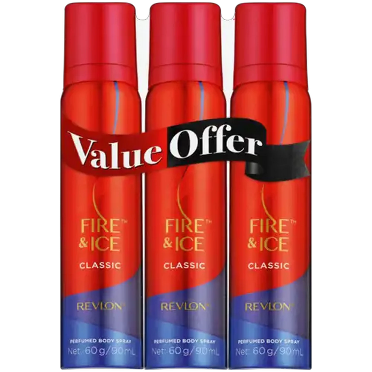 Image of Fire & Ice Ladies Perfumed Body Spray Can 3 x 90ml