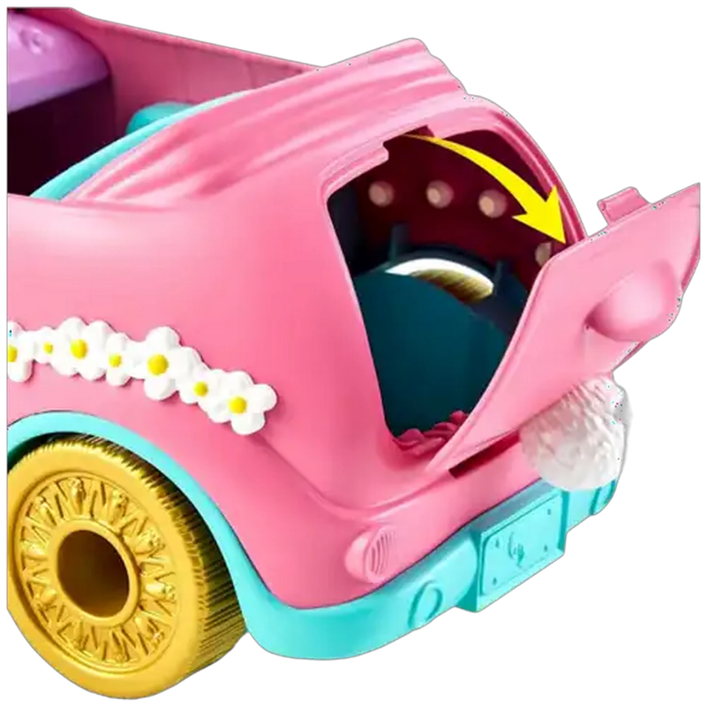 Image of Enchantimals Bunnymobile Car Playset with Doll and Bunny Figure