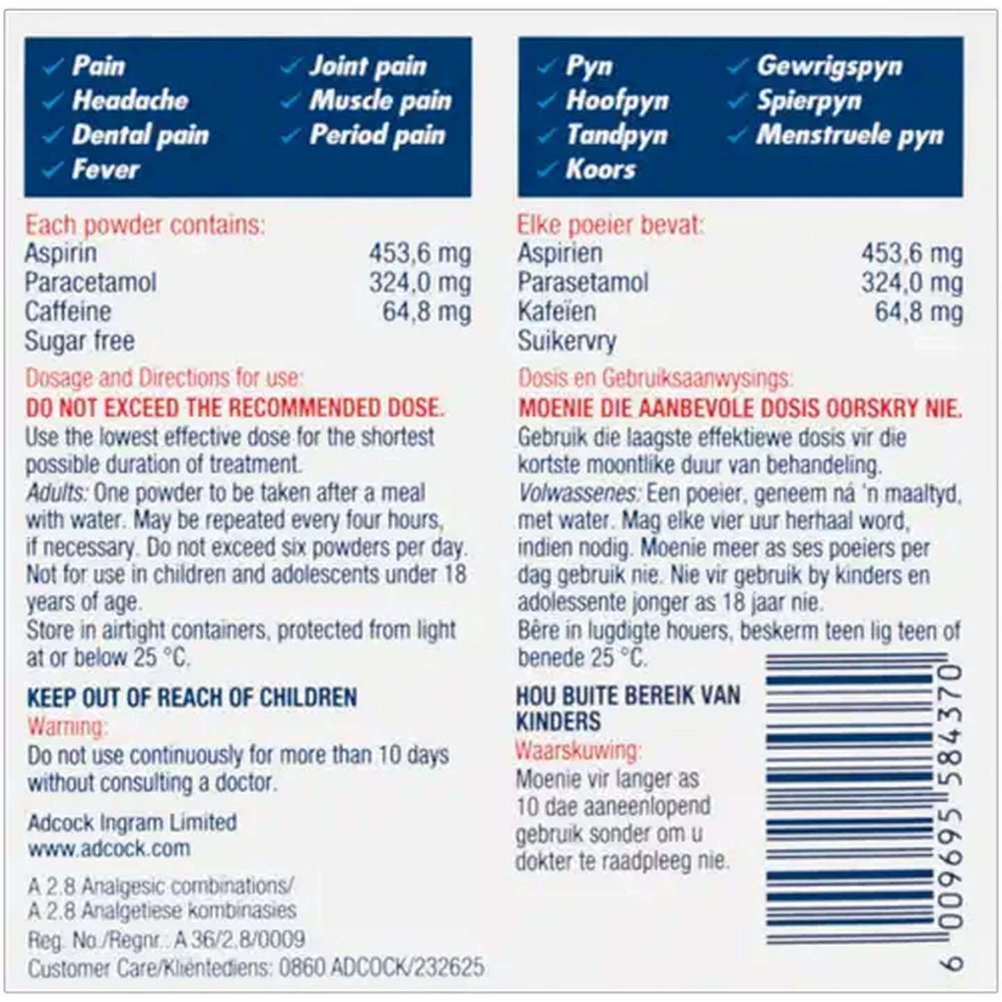 Image of Compral Pain Powders 38-Pack