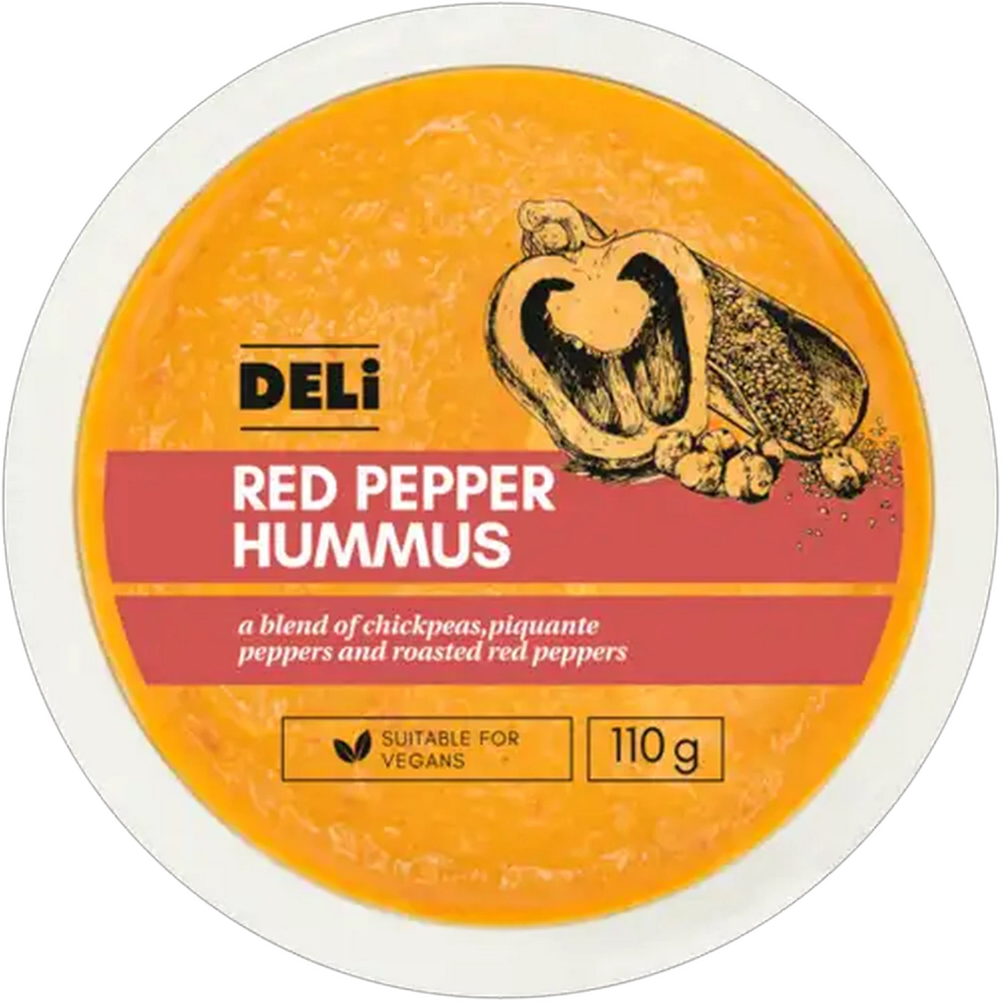 Image of Deli Red Pepper Hummus 110g
